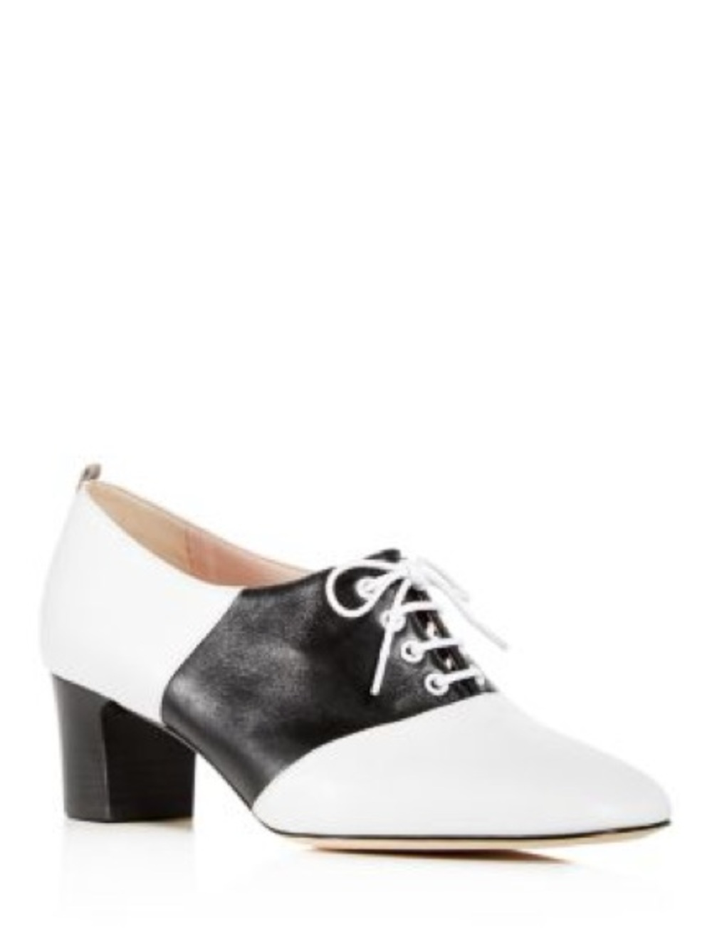 SJP Sarah Jessica Parker Olivia Oxford Black White Block Heel Shoes EU 38/8